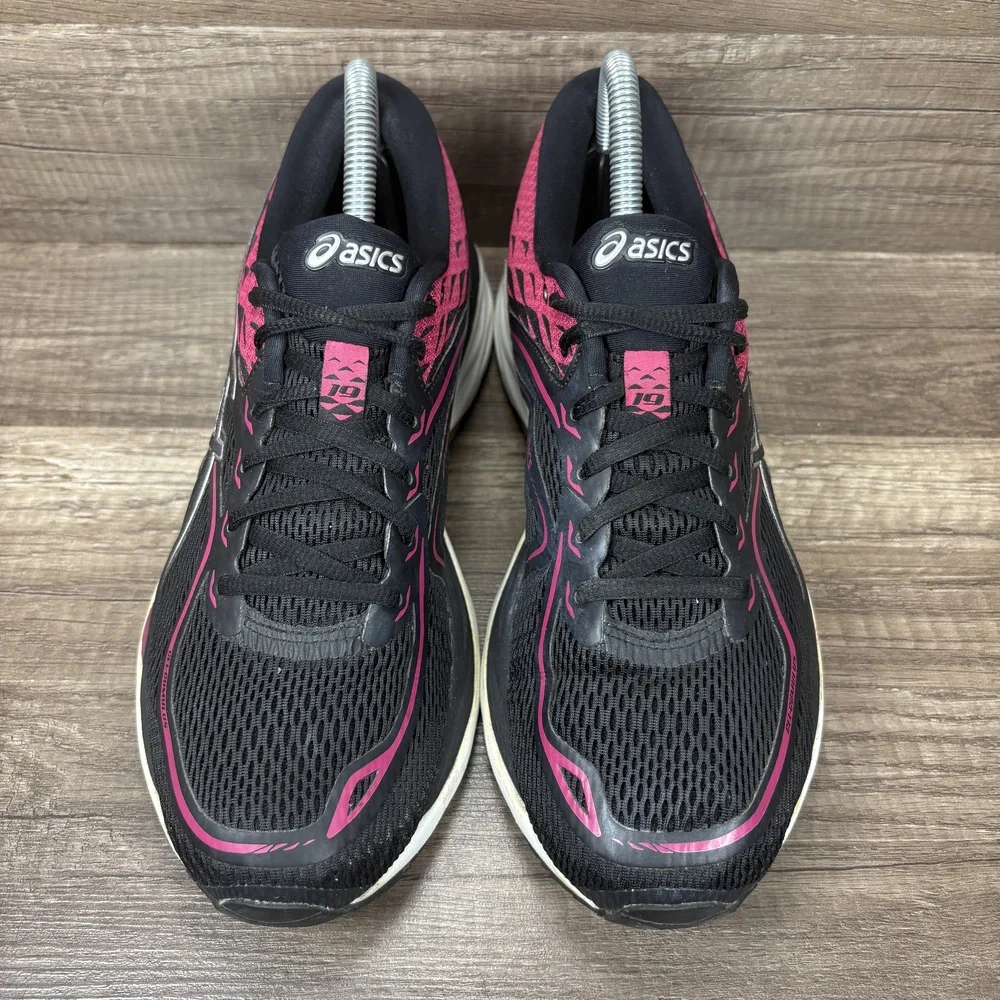 Asics Gel-Cumulus 19 Black Pink Womens US Size 8.5 EUR 40 T7B8N Running Shoes